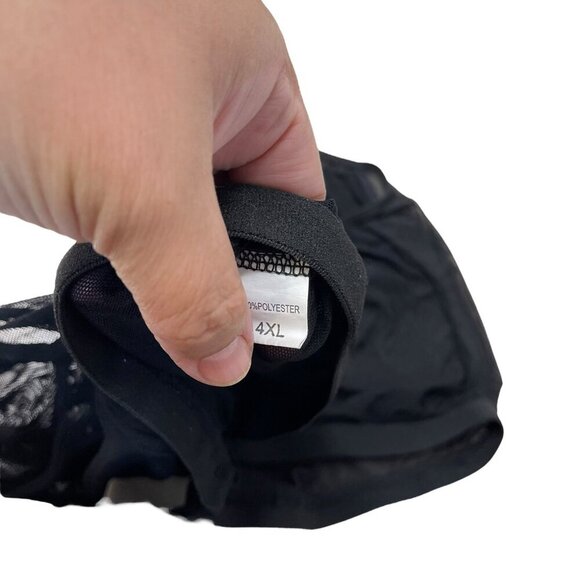 Mesh Longline Bralette Sheer Wireless Pullover Sexy Stretchy Womens Plus Size 4X - Picture 5 of 6